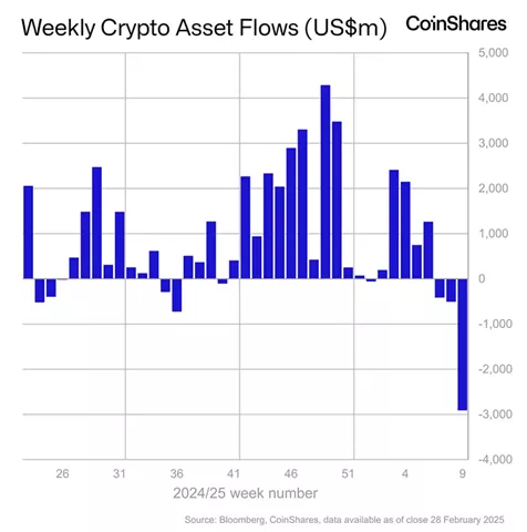 For a week, the outflow of cryptophones increased to $ 2.9 billion-Infbusiness 